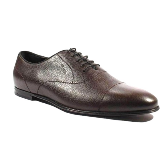 Gucci Dark Brown Calf Leather Oxford Loafers Men’s 11 Dress Shoes - Picture 1 of 10